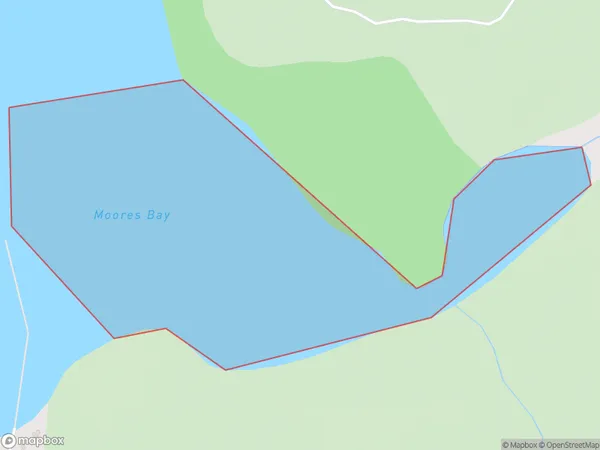 Moores Bay, Auckland Polygon Area Map