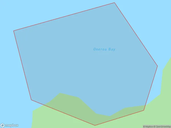 Oneroa Bay, Auckland Polygon Area Map