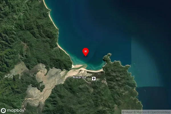 Awaroa Bay,Tasman Satellite Map