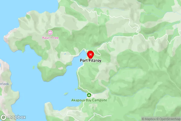 Port Fitzroy,Auckland Area Map