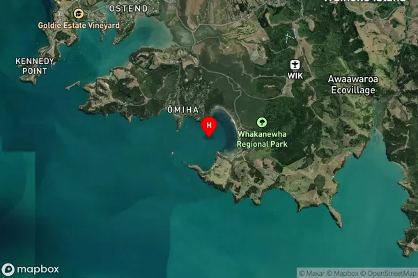 Rocky Bay / Whakanewha Bay,Auckland Satellite Map