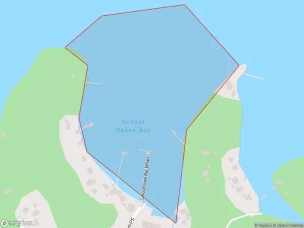 School House Bay, Auckland Polygon Area Map