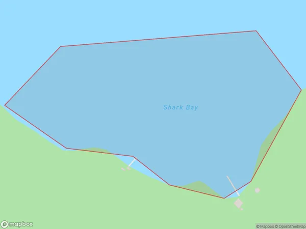 Shark Bay, Auckland Polygon Area Map