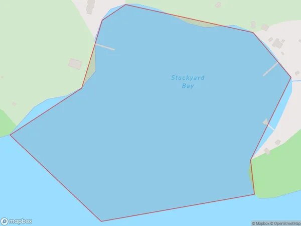 Stockyard Bay, Auckland Polygon Area Map