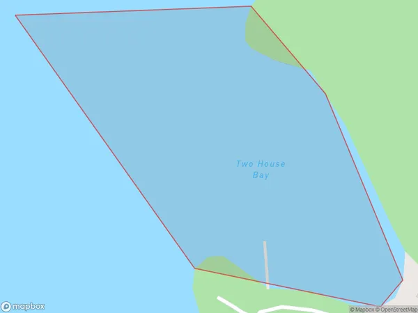 Two House Bay, Auckland Polygon Area Map