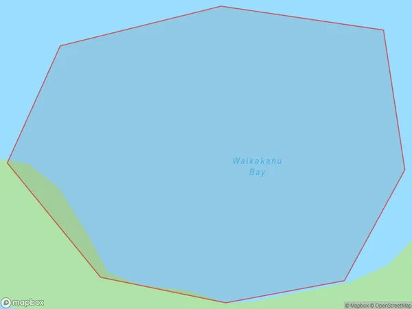 Waikakahu Bay, Auckland Polygon Area Map