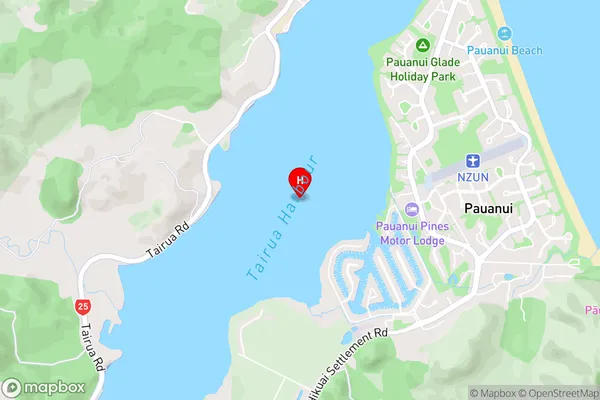 Tairua Harbour,Waikato Area Map