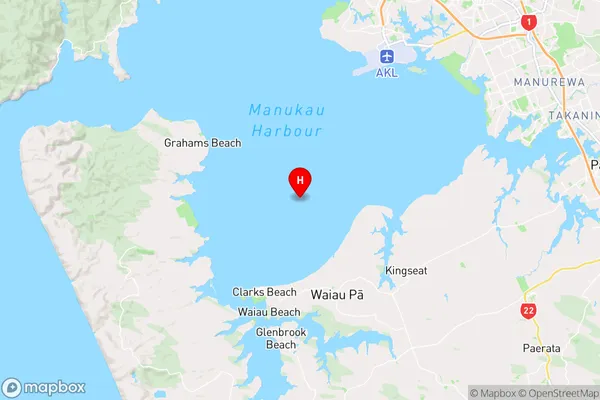 Manukau Harbour,Auckland Region Map