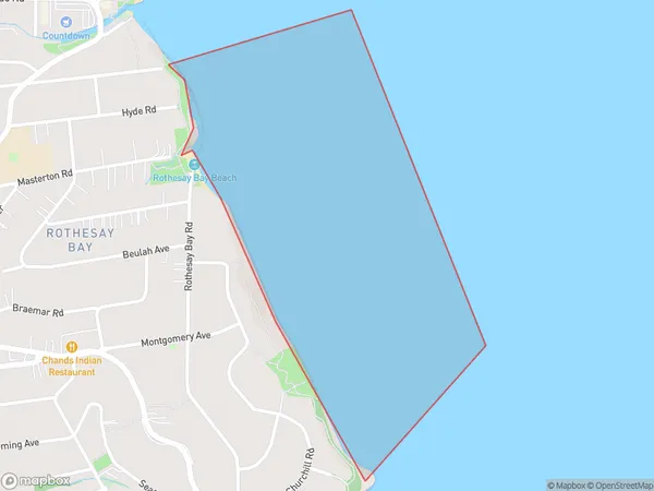 Rothesay Bay, Auckland Polygon Area Map