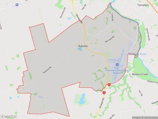 Rukuhia, Waikato Polygon Area Map