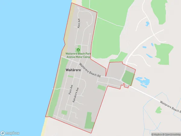 Waitarere Beach, Manawatu-Wanganui Polygon Area Map