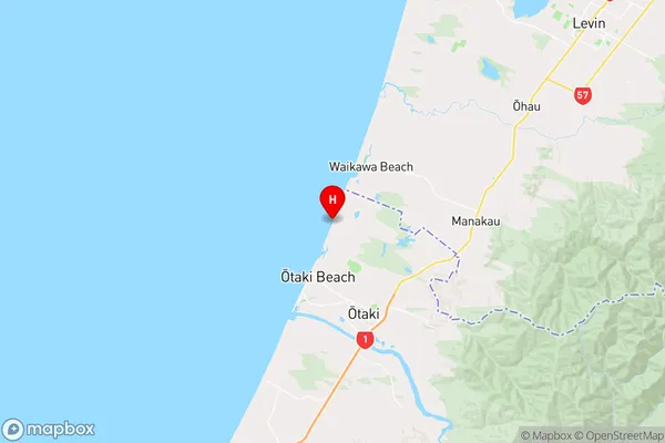 Otaki Beach,Wellington Region Map
