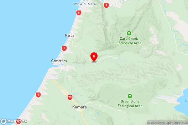 Marsden,West Coast Region Map