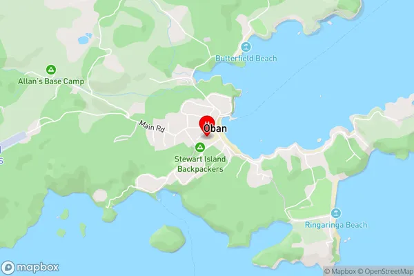 Halfmoon Bay / Oban,Southland Area Map