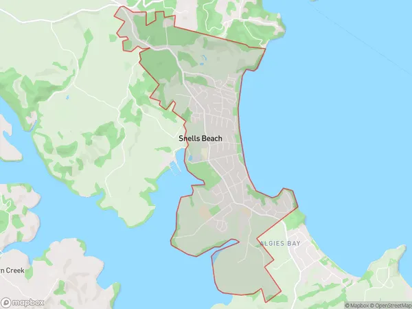 Snells Beach, Auckland Polygon Area Map