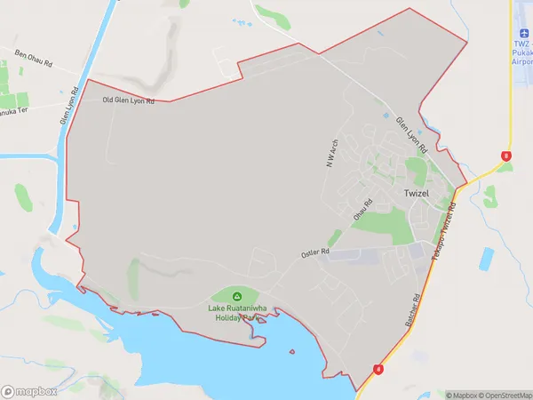 ZipCode 7944 Map for Twizel