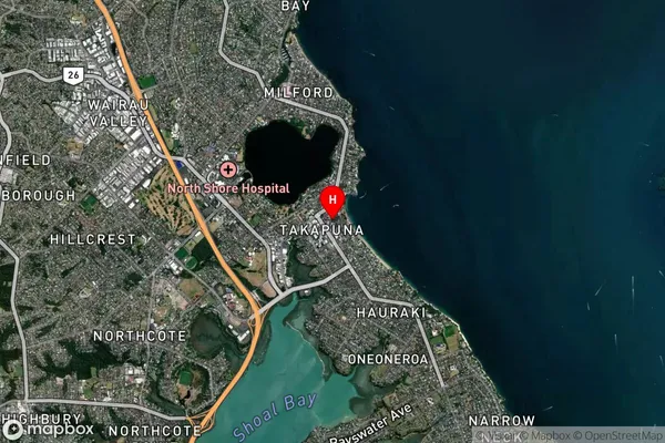 Takapuna,Auckland Satellite Map