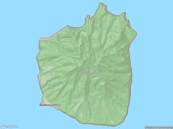 Te Hauturu-o-Toi / Little Barrier Island, Auckland Polygon Area Map