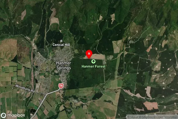 Hanmer Forest,Canterbury Satellite Map