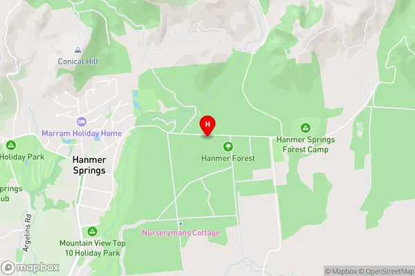 Hanmer Forest,Canterbury Area Map