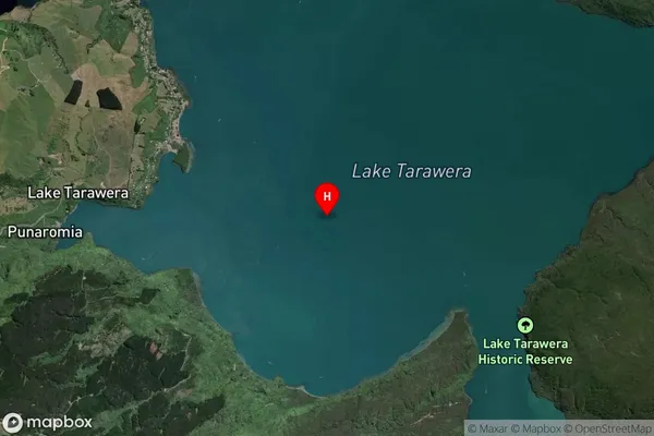 Lake Tarawera,Bay of Plenty Satellite Map