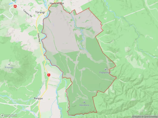 Waiotaka Valley, Waikato Polygon Area Map