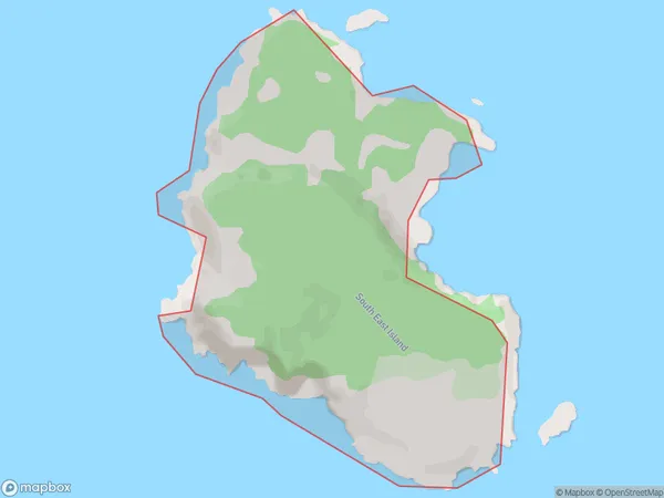 South East Island (Rangatira),  Polygon Area Map