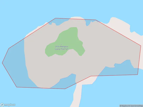 Little Mangere Island (Tapuaenuku) The Fort,  Polygon Area Map