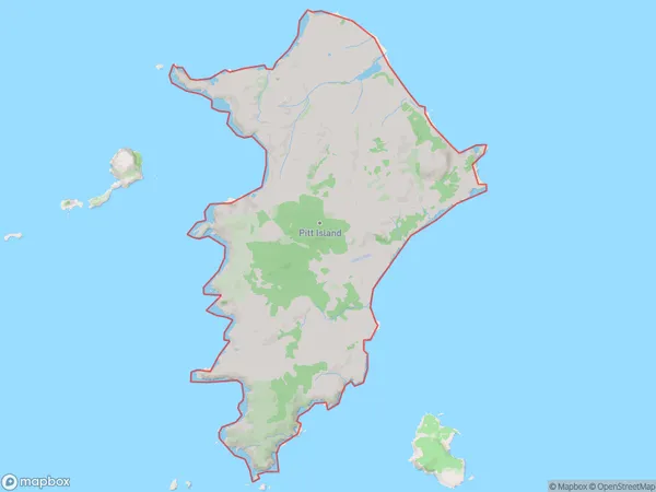 Pitt Island (Rangiauria),  Polygon Area Map
