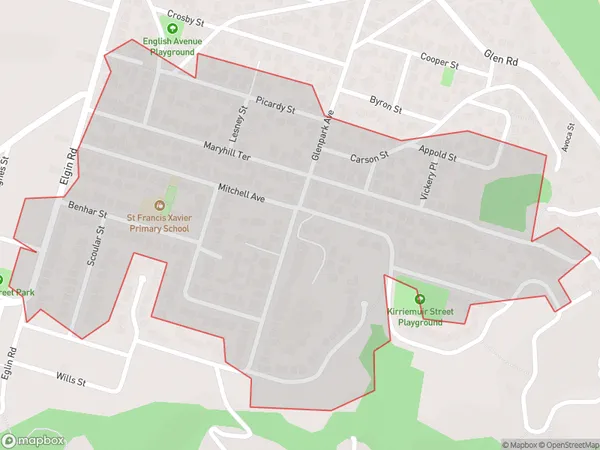 Maryhill, Otago Polygon Area Map