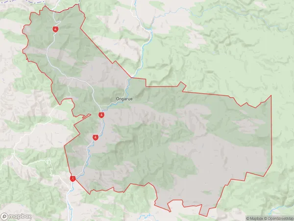 Ongarue, Manawatu-Wanganui Polygon Area Map