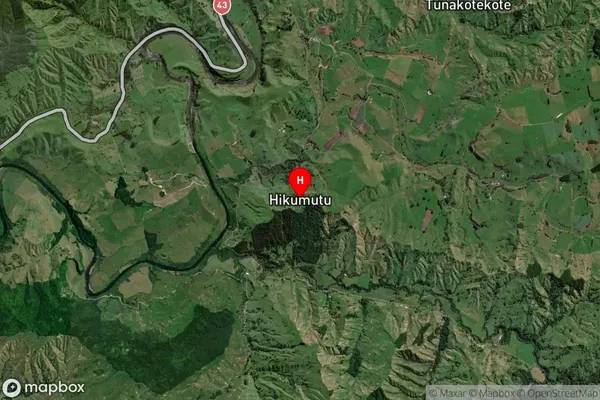 Hikumutu,Manawatu-Wanganui Satellite Map