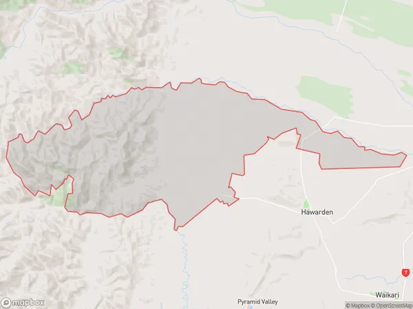 Masons Flat, Canterbury Polygon Area Map