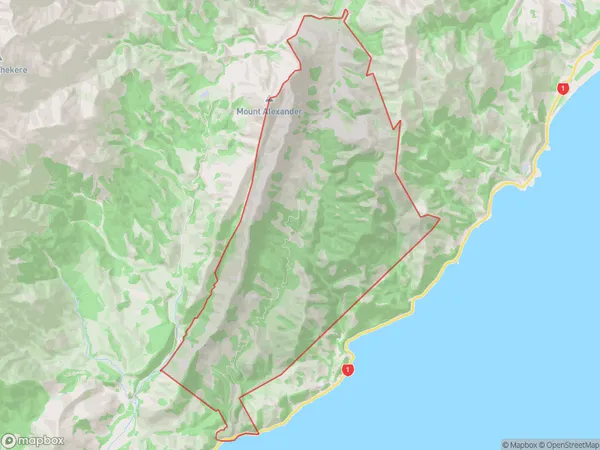 Seaward Valley,  Polygon Area Map