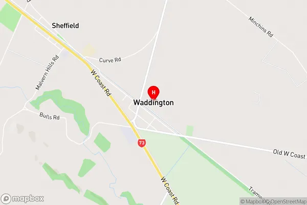 Waddington,Canterbury Area Map