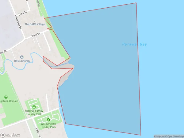 Parawai Bay, Bay of Plenty Polygon Area Map