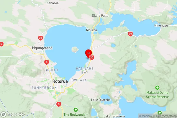 Te Matawera Bay,Bay of Plenty Region Map