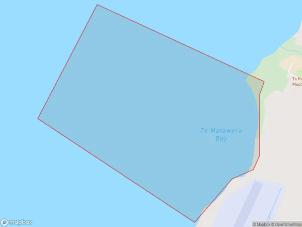 Te Matawera Bay, Bay of Plenty Polygon Area Map