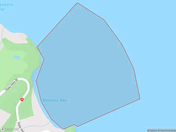 Hauparu Bay, Bay of Plenty Polygon Area Map