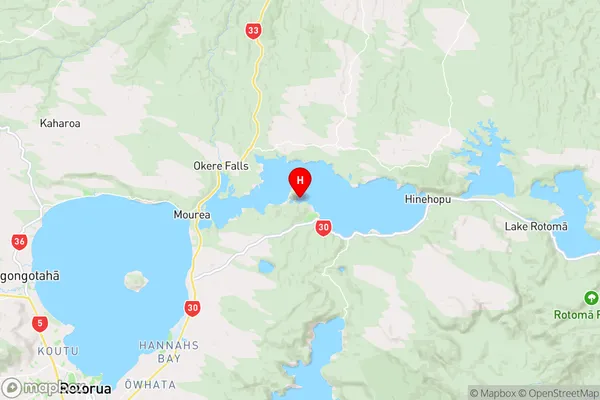 Okahutoroa Bay,Bay of Plenty Region Map