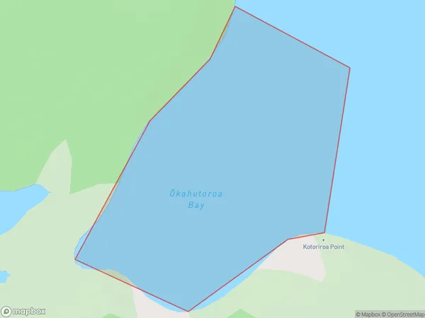 Okahutoroa Bay, Bay of Plenty Polygon Area Map