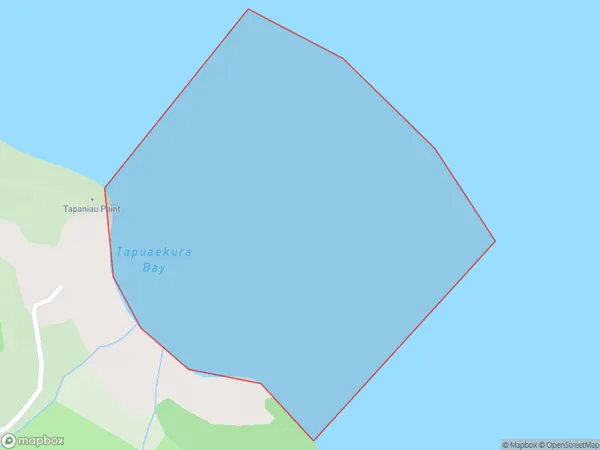 Tapuaekura Bay, Bay of Plenty Polygon Area Map