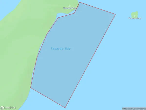 Tauarau Bay, Bay of Plenty Polygon Area Map