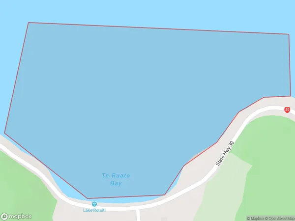 Te Ruato Bay, Bay of Plenty Polygon Area Map