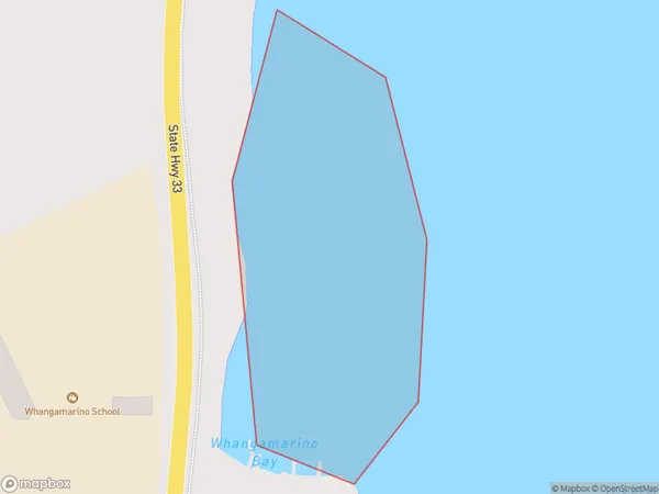 Whangamarino Bay, Bay of Plenty Polygon Area Map