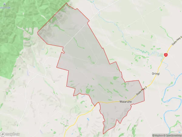 Maharahara, Manawatu-Wanganui Polygon Area Map