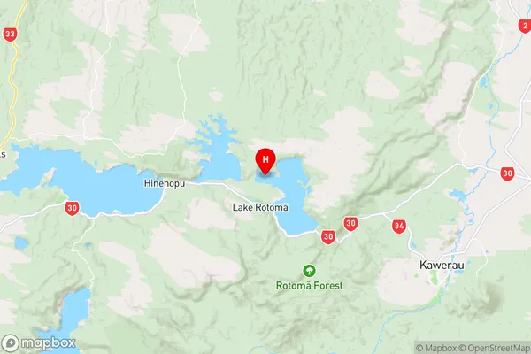 Te Rotoiti Bay,Bay of Plenty Region Map