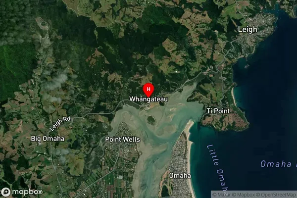 Whangateau,Auckland Satellite Map