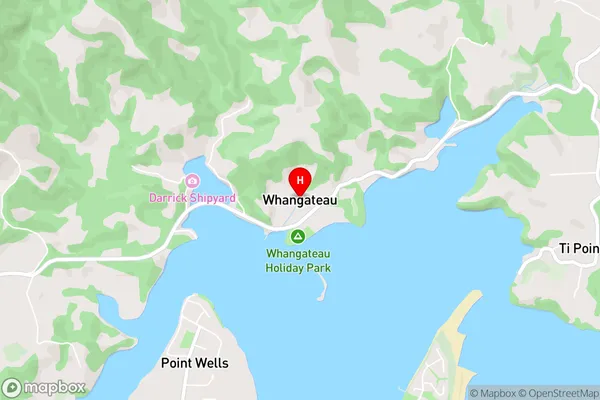 Whangateau,Auckland Area Map