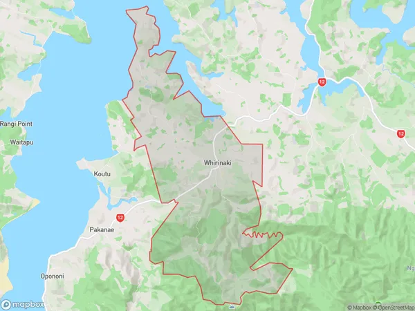Whirinaki, Northland Polygon Area Map